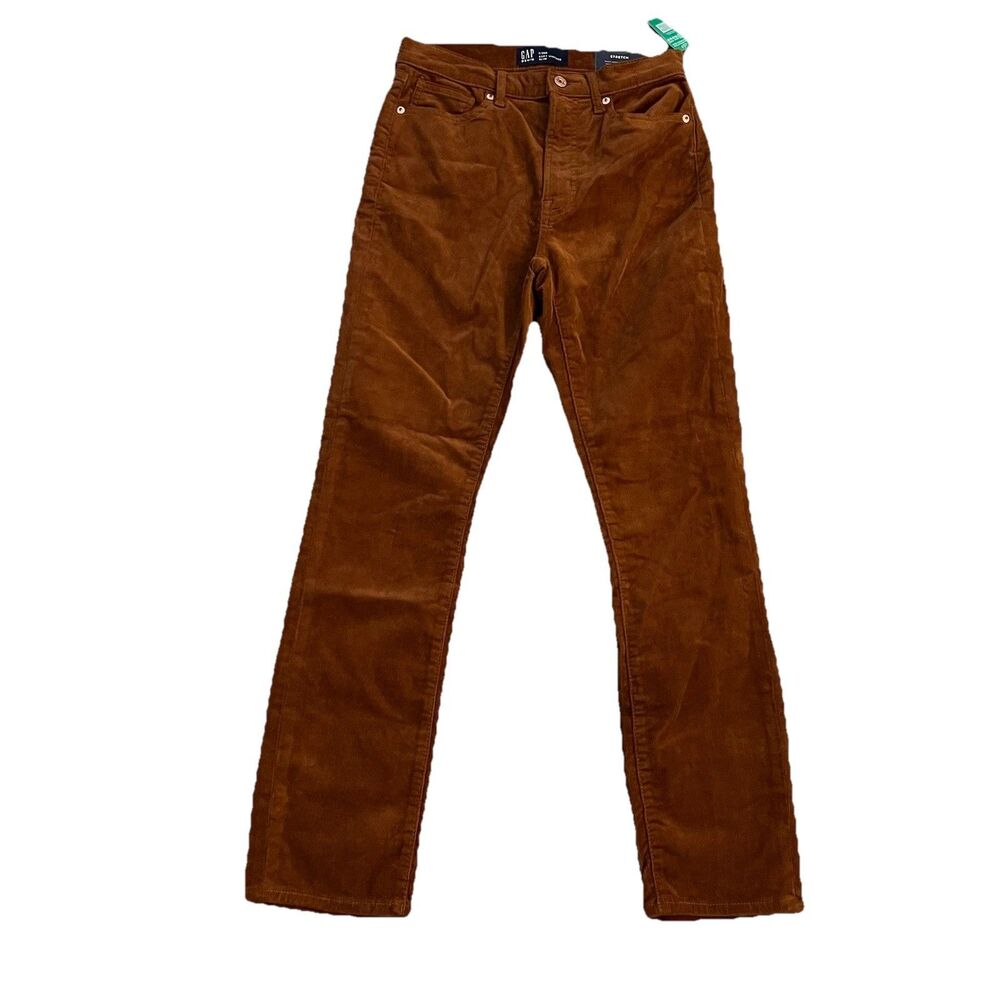 New Gap Women’s Corduroy Pants 2/26R Slim Leg Rust